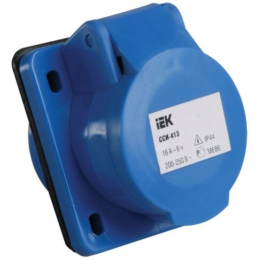 Розетка СП 16А 220В 2P+E ССИ-413 IP44 IEK PSR41-016-3 • Купить по низкой цене в интернет-магазине СМЭК