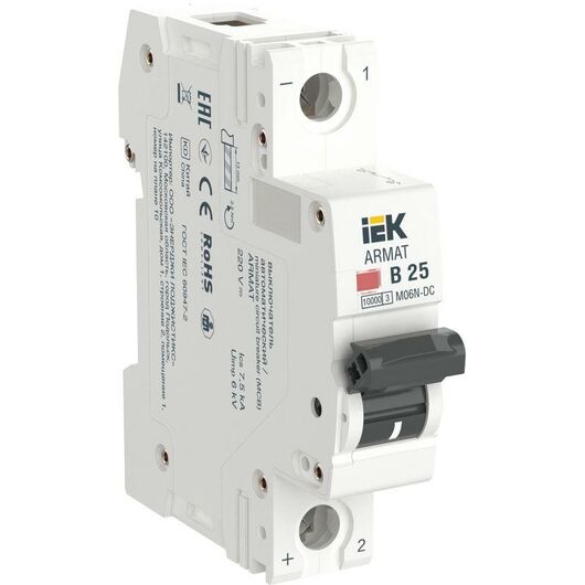 Выключатель автоматический модульный 1п B 25А M06N-DC ARMAT IEK AR-M06N-1-B025DC • Купить по низкой цене в интернет-магазине СМЭК