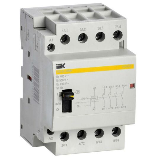 Контактор модульный КМ63-40МР AC с ручным управ. KARAT IEK MKK22-63-40 • Купить по низкой цене в интернет-магазине СМЭК