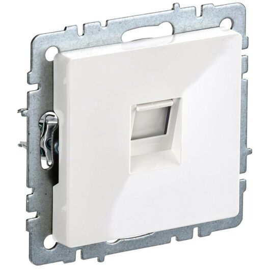 Розетка компьютерная СП RJ45 кат.6 BRITE РК11-БрБ бел. IEK BR-K10-2-K01 • Купить по низкой цене в интернет-магазине СМЭК