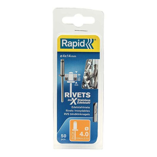 Нержавеющая заклепка RAPID 4.0х14 мм 50 шт. 5000395, изображение 8 • Купить по низкой цене в интернет-магазине СМЭК