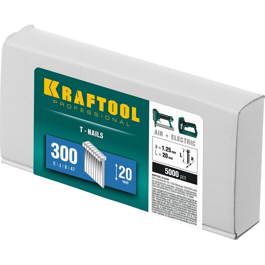 Гвозди для нейлера KRAFTOOL тип 300 20 мм 5000 шт. 31785-20, изображение 4 • Купить по низкой цене в интернет-магазине СМЭК
