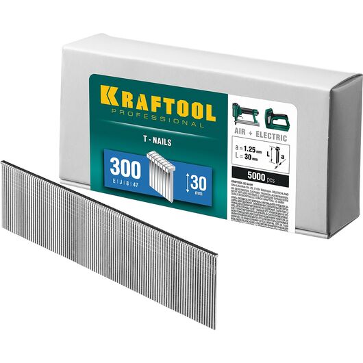 Гвозди для нейлера KRAFTOOL тип 300 30 мм 5000 шт. 31785-30 • Купить по низкой цене в интернет-магазине СМЭК