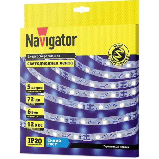 Лента светодиодная NLS-2835BST72-6-IP20-12V (уп.5м) NAVIGATOR 14473, изображение 2 • Купить по низкой цене в интернет-магазине СМЭК