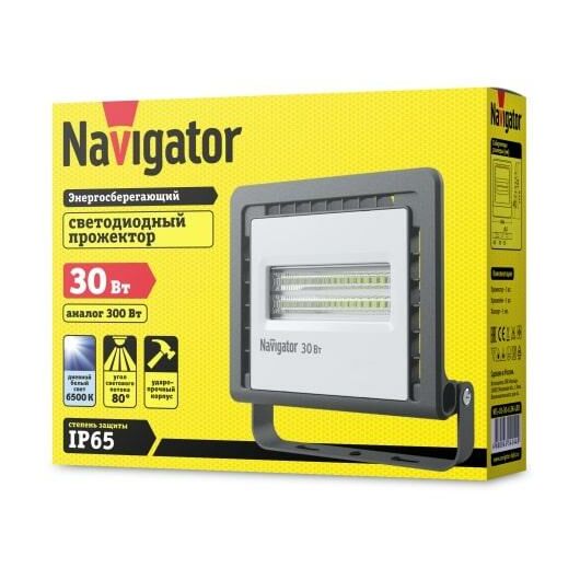 Прожектор светодиодный NFL-01-30-4K-LED 30Вт 4000К IP65 2400лм черн. Navigator 14143 • Купить по низкой цене в интернет-магазине СМЭК