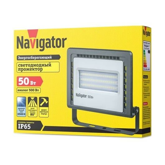 Прожектор светодиодный NFL-01-50-6.5K-LED 50Вт 6500К IP65 4100лм черн. Navigator 14146 • Купить по низкой цене в интернет-магазине СМЭК