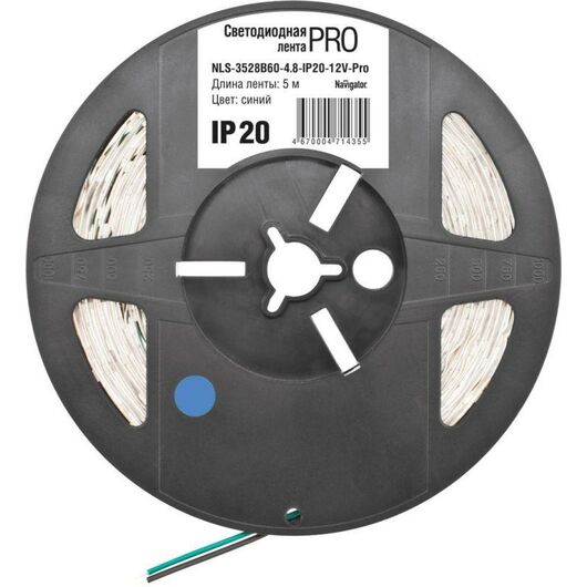 Лента светодиодная NLS-3528B60-4.8-IP20-12В-Pro R5 4.8Вт/м (уп.5м) Navigator 71435 • Купить по низкой цене в интернет-магазине СМЭК