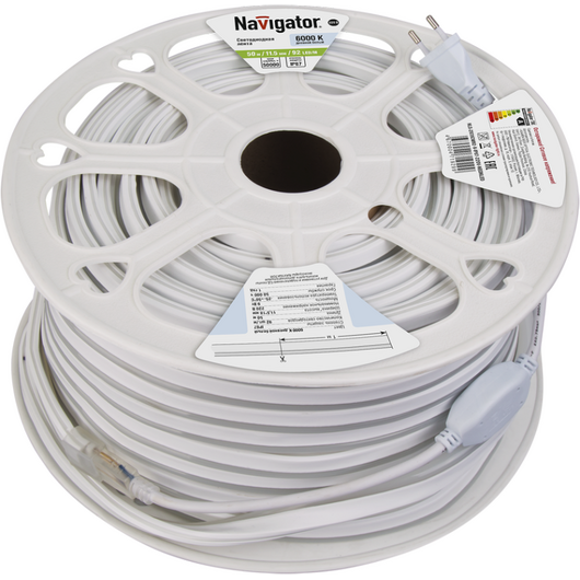 Лента светодиодная NLS-2835СW92-9-IP67-220V-NEONLED R20 (уп.20м) Navigator 71929 • Купить по низкой цене в интернет-магазине СМЭК