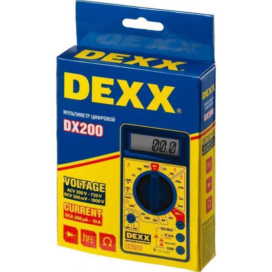 Цифровой мультиметр DEXX AC 500/200 в DC 500/200 в DX200 45300, изображение 3 • Купить по низкой цене в интернет-магазине СМЭК