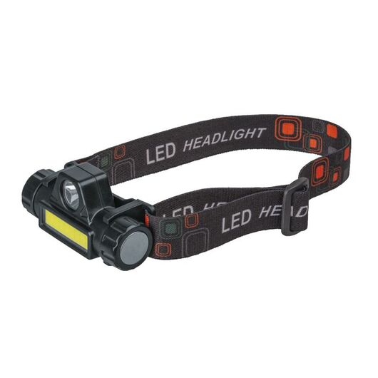 Фонарь аккумуляторный налобный NPT-H25-ACCU 1CREE LED 5Вт + 1COB LED 3Вт аккум. Li-ion 1.2А.ч, изображение 2 • Купить по низкой цене в интернет-магазине СМЭК