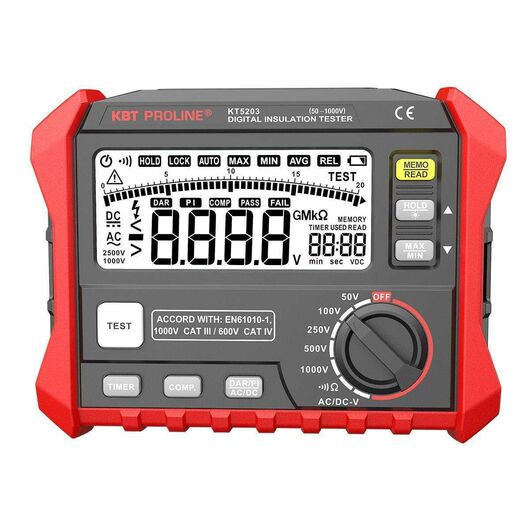Мегаомметр цифровой KT 5203 серия "PROLINE" (КВТ) • Купить по низкой цене в интернет-магазине СМЭК