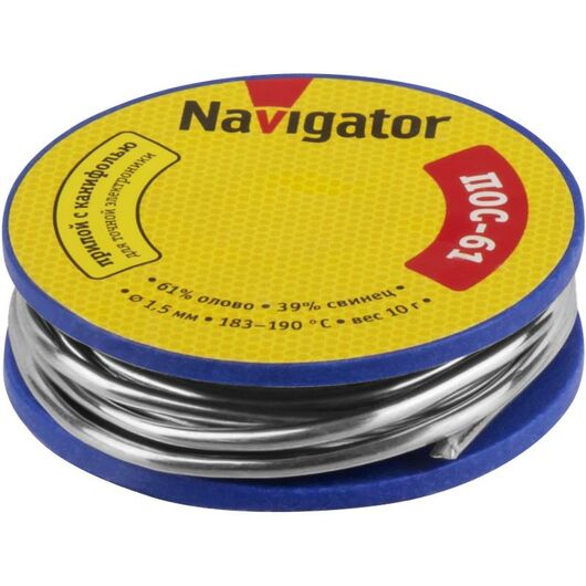 Припой NEM-Pos04-61K-1.5-K10 NAVIGATOR 93722 • Купить по низкой цене в интернет-магазине СМЭК