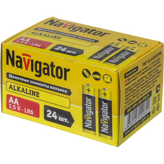 Элемент питания AA/LR6 NBT-NPE-LR6-BOX24 (уп.24шт) Navigator 14060 • Купить по низкой цене в интернет-магазине СМЭК