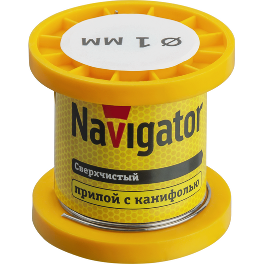 Припой NEM-Pos02-63K-1-K50 (ПОС-63; катушка; 1мм; 50 г) Navigator 93079 • Купить по низкой цене в интернет-магазине СМЭК