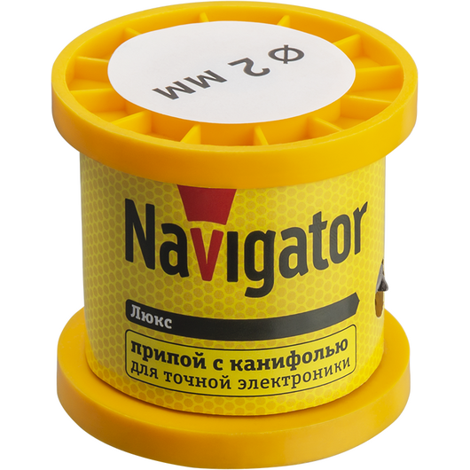 Припой NEM-Pos02-61K-2-K100 (ПОС-61; катушка; 2мм; 100 г) Navigator 93084 • Купить по низкой цене в интернет-магазине СМЭК