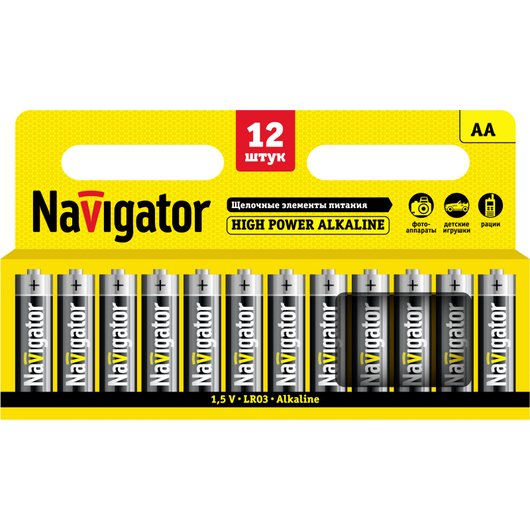 Элемент питания алкалиновый AA/LR6 NBT-NE-LR6-BP12 (блист.12шт) Navigator 94782 • Купить по низкой цене в интернет-магазине СМЭК