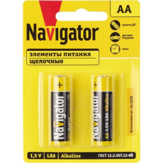 Элемент питания алкалиновый AA/LR6 NBT-NPE-LR6-BP2 (уп.2шт) Navigator 93964 • Купить по низкой цене в интернет-магазине СМЭК