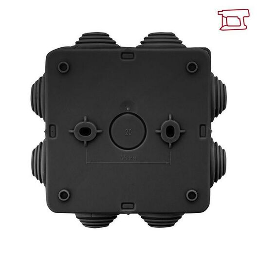Коробка распаячная КМР-030-031 с крышкой наружная 85х85х40 8 мембранных вводов IP55 черн. EKF plc-kmr2-030-031-b, изображение 5 • Купить по низкой цене в интернет-магазине СМЭК