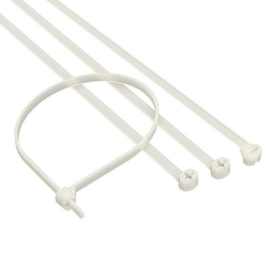 Хомут кабельный 2.5х100 P6.6 бел. с двойным замком (уп.100шт) DKC 21203SR • Купить по низкой цене в интернет-магазине СМЭК