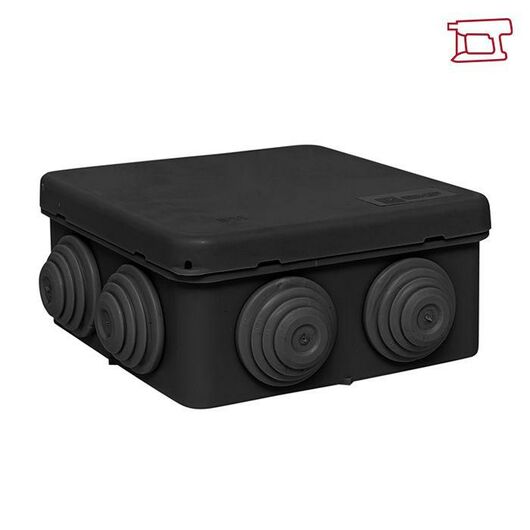 Коробка распаячная КМР-030-031 с крышкой наружная 85х85х40 8 мембранных вводов IP55 черн. EKF plc-kmr2-030-031-b, изображение 3 • Купить по низкой цене в интернет-магазине СМЭК