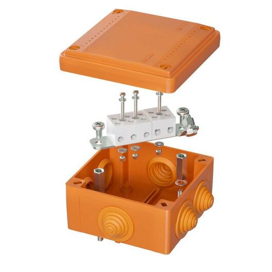 Коробка ответвительная FS 100х100х50мм 5р 450В 20А 10кв.мм с каб. вводами и клеммн. IP55 пластик. DKC FSB11510, изображение 2 • Купить по низкой цене в интернет-магазине СМЭК