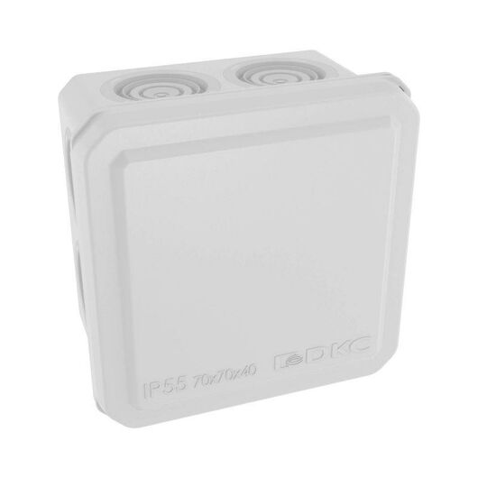 Коробка ответвительная с 8+2 кабельными вводами д.20/20мм IP55 70х70х40мм DKC 53770, изображение 2 • Купить по низкой цене в интернет-магазине СМЭК