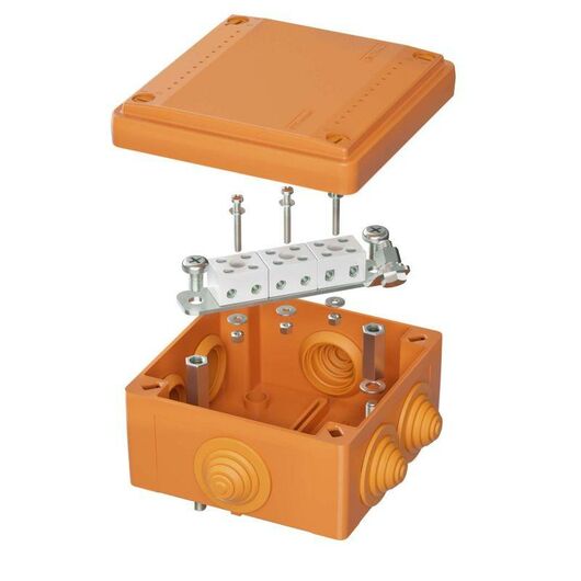 Коробка ответвительная FS 100х100х50мм 6р 450В 6А 4кв.мм с каб. вводами и клеммн. IP56 пластик. DKC FSB11604, изображение 2 • Купить по низкой цене в интернет-магазине СМЭК