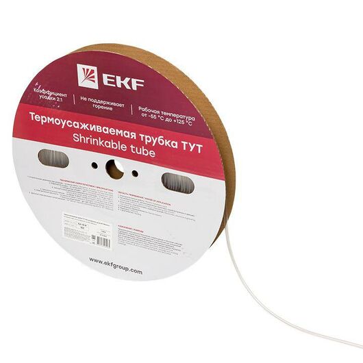 Трубка термоусадочная ТУТ 4/2 прозр. (уп.100м) PROxima EKF tut-4-tr, изображение 6 • Купить по низкой цене в интернет-магазине СМЭК