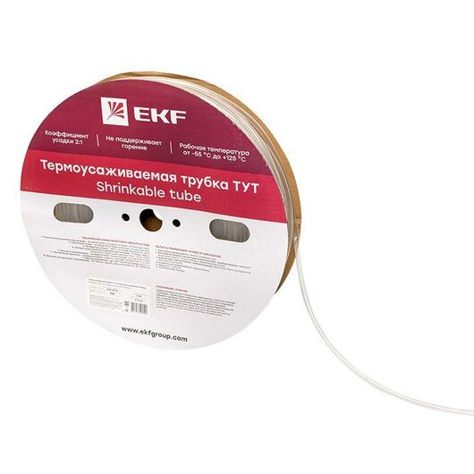 Трубка термоусадочная ТУТ 6/3 прозр. (уп.100м) PROxima EKF tut-6-tr, изображение 6 • Купить по низкой цене в интернет-магазине СМЭК