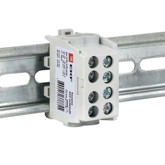 Клемма распределительная КСР с двойным винтом 2х35/2х25 сер. PROxima EKF ksr-2.35-2.25-grey, изображение 5 • Купить по низкой цене в интернет-магазине СМЭК