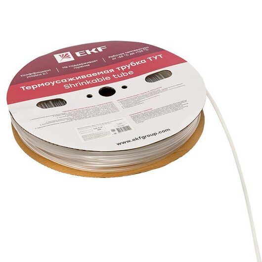 Трубка термоусадочная ТУТ 6/3 прозр. (уп.100м) PROxima EKF tut-6-tr, изображение 7 • Купить по низкой цене в интернет-магазине СМЭК