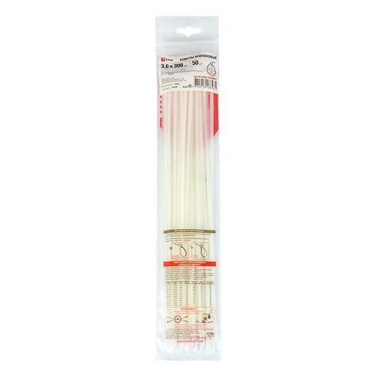 Хомут P6.6 3.6х370 FlexLock стандартный бел. (уп.100шт) PROxima EKF plc-fl-ctsw-3.6x370, изображение 4 • Купить по низкой цене в интернет-магазине СМЭК