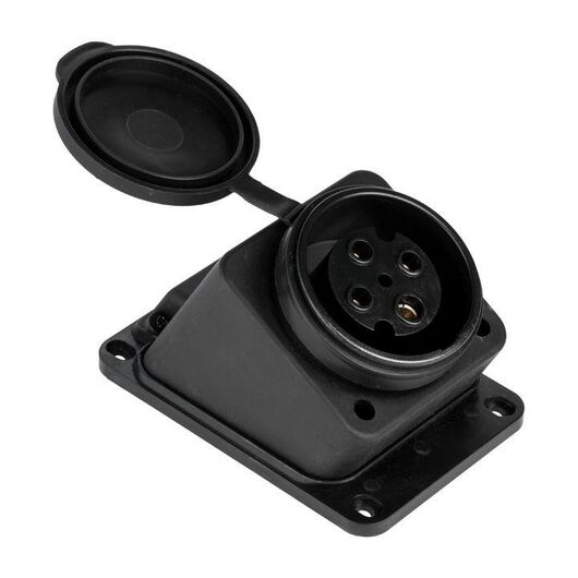 Розетка настенная 32А IP44 380В 3P+PE наклон. с защ. крышкой каучук Basic EKF RPS-023-32-380-44 • Купить по низкой цене в интернет-магазине СМЭК