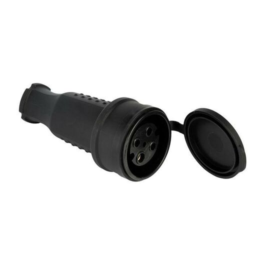 Розетка переносная 32А IP44 3P+PE 380В с защ. крышкой каучук Basic EKF RPS-022-32-380-44 • Купить по низкой цене в интернет-магазине СМЭК