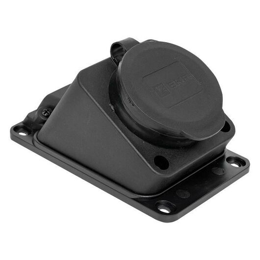 Розетка настенная 16А IP44 230В 2P+PE наклон. с защ. крышкой каучук Basic EKF RPS-019-16-230-44 • Купить по низкой цене в интернет-магазине СМЭК