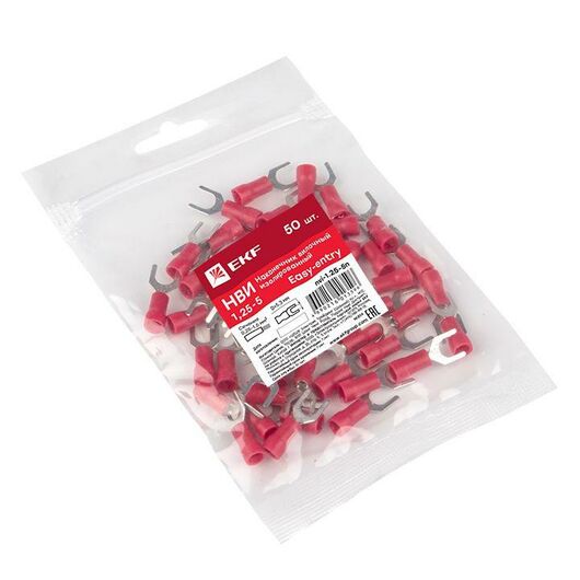 Наконечник вилочный изол. НВИ 1.5-5 (уп.50шт) EKF nvi-1.25-5n, изображение 2 • Купить по низкой цене в интернет-магазине СМЭК