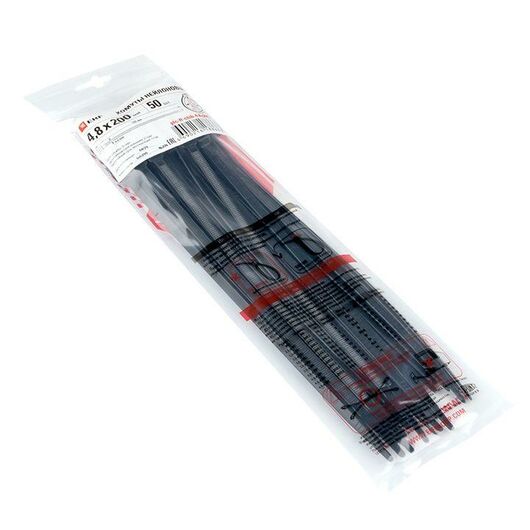 Хомут P6.6 4.8x200 FlexLock стандартный черн. (уп.50шт) PROxima EKF plc-fl-ctsb-4.8x200-r, изображение 2 • Купить по низкой цене в интернет-магазине СМЭК