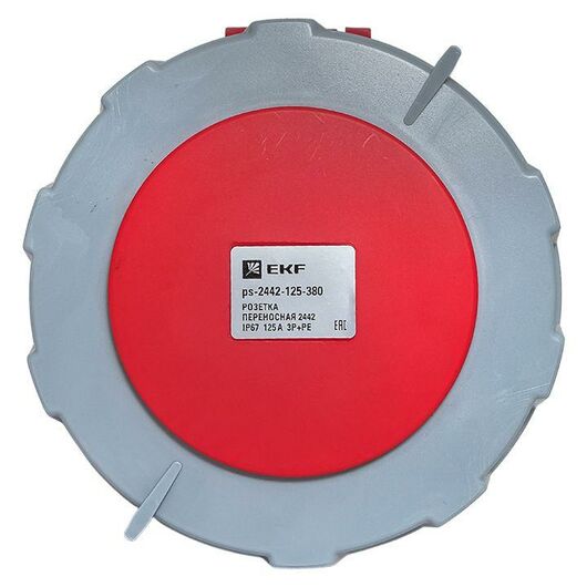 Розетка переносная 2442 3Р+РЕ 125А 380В IP67 PROxima EKF ps-2442-125-380, изображение 2 • Купить по низкой цене в интернет-магазине СМЭК