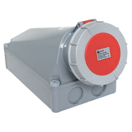 Розетка стационарная наружная 1452 3Р+РЕ+N 125А 380В IP67 PROxima EKF ps-1452-125-380, изображение 2 • Купить по низкой цене в интернет-магазине СМЭК