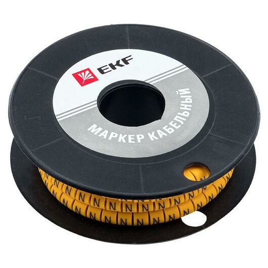 Маркер каб. 1.5кв.мм "N" (ЕС-0) (уп.1000шт) EKF plc-KM-1.5-N, изображение 2 • Купить по низкой цене в интернет-магазине СМЭК