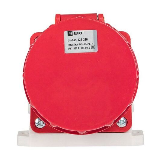 Розетка кабельная 125А 380В 3P+РЕ+N IP44 (145) EKF ps-145-125-380, изображение 2 • Купить по низкой цене в интернет-магазине СМЭК