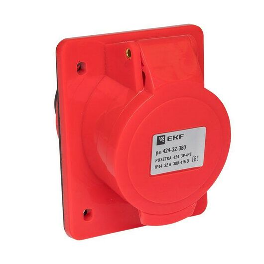 Розетка скрыт. уст. 32А 380В 3P+E IP44 (424) EKF ps-424-32-380, изображение 4 • Купить по низкой цене в интернет-магазине СМЭК