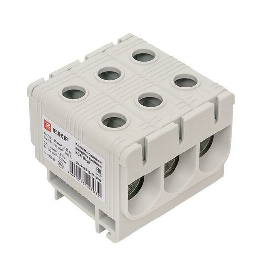 Клемма силовая вводная тройная КСВ 16-50кв.мм сер. PROxima EKF plc-kvs3-16-50-grey, изображение 4 • Купить по низкой цене в интернет-магазине СМЭК