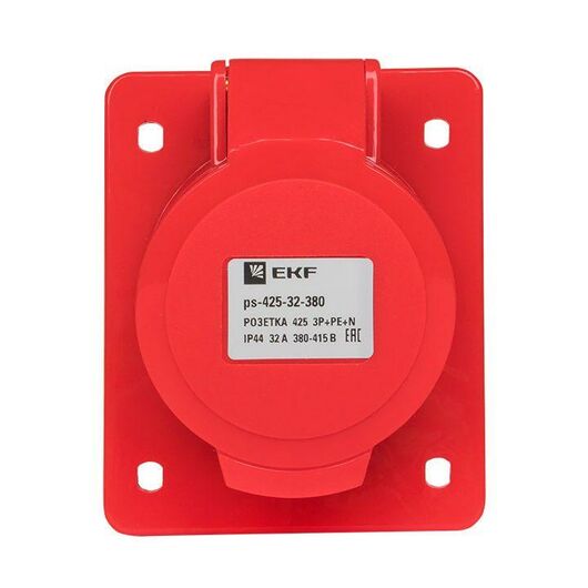 Розетка скрыт. уст. 32А 380В 3P+РЕ+N IP44 (425) EKF ps-425-32-380, изображение 5 • Купить по низкой цене в интернет-магазине СМЭК