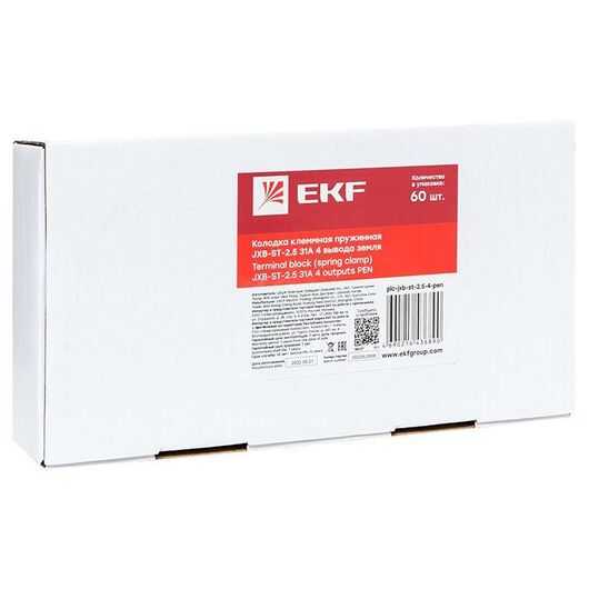 Колодка клеммная JXB-ST-2.5 4 вывода земля пружинная PROxima EKF plc-jxb-st-2.5-4-pen, изображение 3 • Купить по низкой цене в интернет-магазине СМЭК