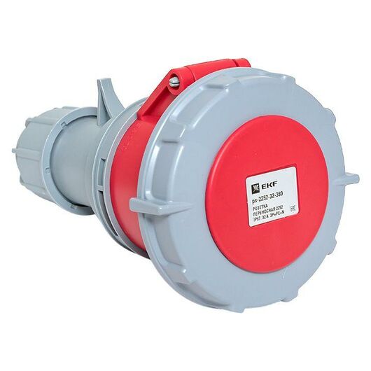 Розетка переносная 2252 3Р+РЕ+N 32А 380В IP67 PROxima EKF ps-2252-32-380, изображение 3 • Купить по низкой цене в интернет-магазине СМЭК