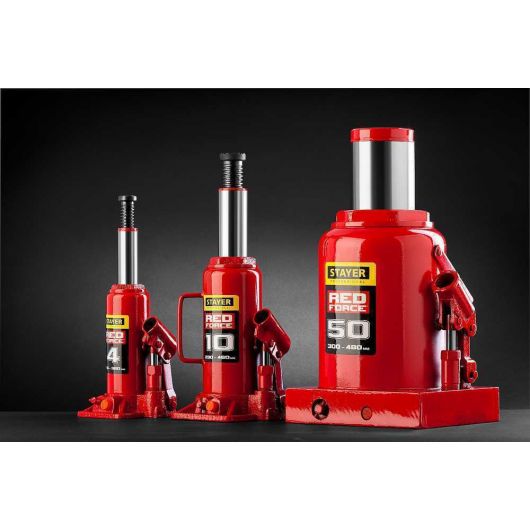 Гидравлический бутылочный домкрат STAYER  RED FORCE 25т 240-375 мм 43160-25, изображение 6 • Купить по низкой цене в интернет-магазине СМЭК