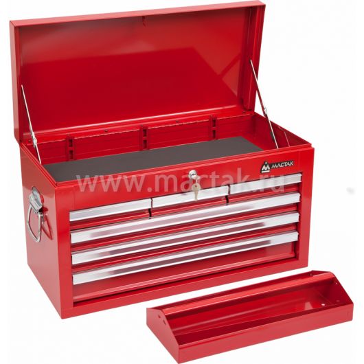 МАСТАК Ящик инструментальный, 6 полок и отсек, красный • Купить по низкой цене в интернет-магазине СМЭК