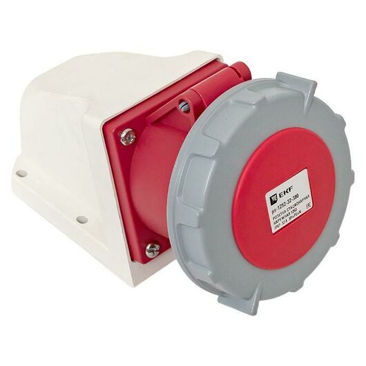 Розетка стационарная наружная 1252 3Р+РЕ+N 32А 380В IP67 PROxima EKF ps-1252-32-380, изображение 9 • Купить по низкой цене в интернет-магазине СМЭК