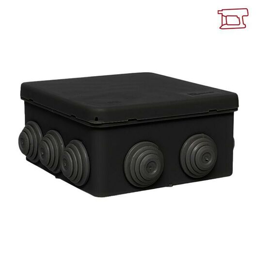 Коробка распаячная КМР-030-014 с крышкой 100х100х50 8 мембранных вводов IP54 черн. EKF plc-kmr-030-014-b • Купить по низкой цене в интернет-магазине СМЭК